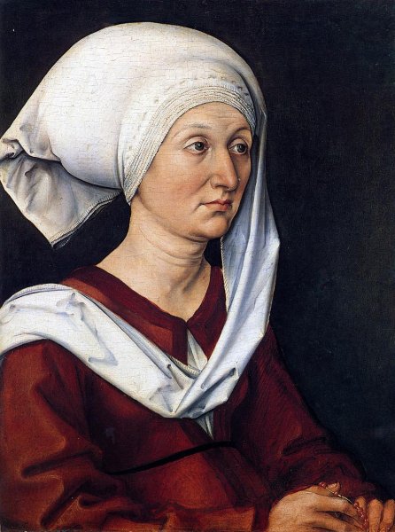 Portrait of Barbara Durer by Albrecht Duerer - Hand-Painted Oil Painting Reproduction