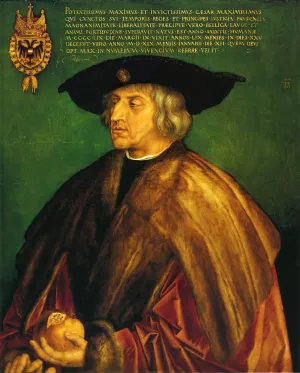 Portrait of Emperor Maximilian by Albrecht Duerer - Oil Painting Reproduction