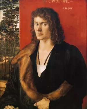 Portrait of Oswolt Krel by Albrecht Duerer Oil Painting