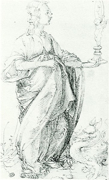 Prudentia by Albrecht Duerer - Hand-Painted Oil Painting Reproduction