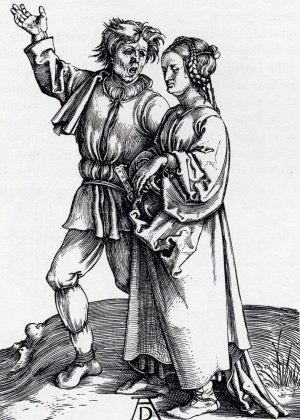 Rustic Couple Oil painting by Albrecht Duerer