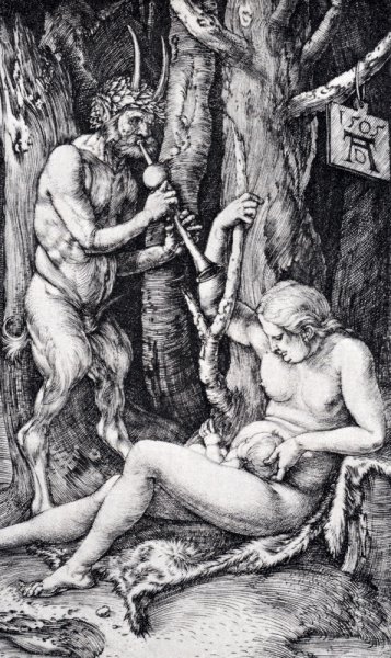 Satyr Family by Albrecht Duerer - Hand-Painted Oil Painting Reproduction