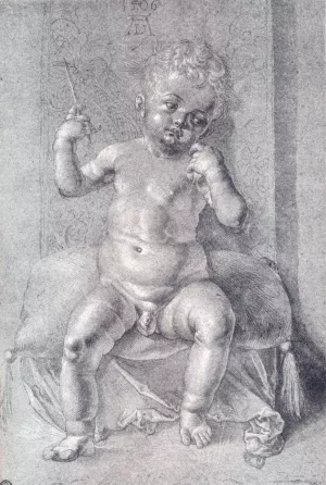 Seated Nude Child by Albrecht Duerer Oil Painting