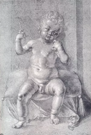 Seated Nude Child Oil painting by Albrecht Duerer