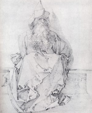 Seated Prophet Oil painting by Albrecht Duerer