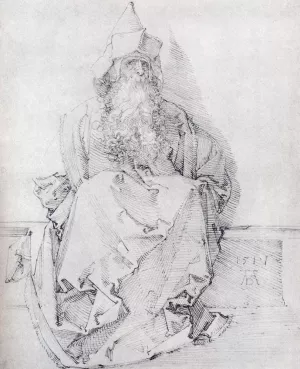 Seated Prophet by Albrecht Duerer Oil Painting