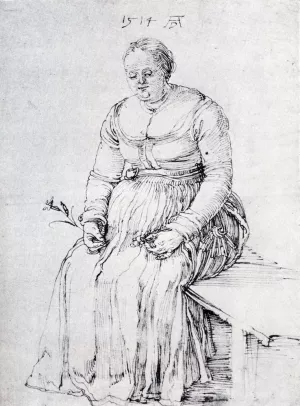 Seated Woman painting by Albrecht Duerer