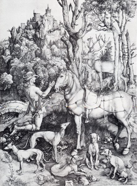 Main Product Photo of St. Eustace Painting by Albrecht Duerer