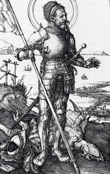 St. George On Foot by Albrecht Duerer - Hand-Painted Oil Painting Reproduction