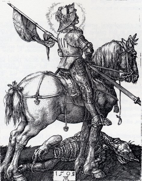 Main Product Photo of St. George On Horseback Painting by Albrecht Duerer