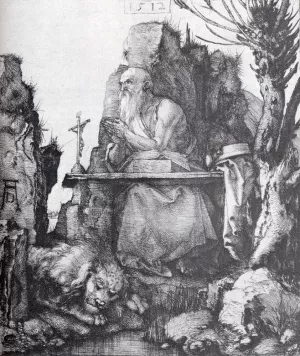 St. Jerome By The Pollard Willow by Albrecht Duerer Oil Painting