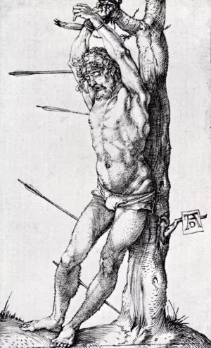 St. Sebastian At The Tree painting by Albrecht Duerer