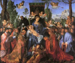 The Altarpiece of the Rose Garlands by Albrecht Duerer - Oil Painting Reproduction