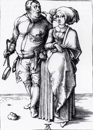 The Cook and His Wife by Albrecht Duerer Oil Painting