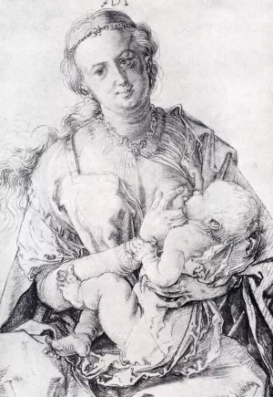 The Virgin Nursing The Child by Albrecht Duerer Oil Painting