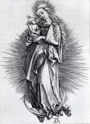 The Virgin on the Crescent Oil painting by Albrecht Duerer