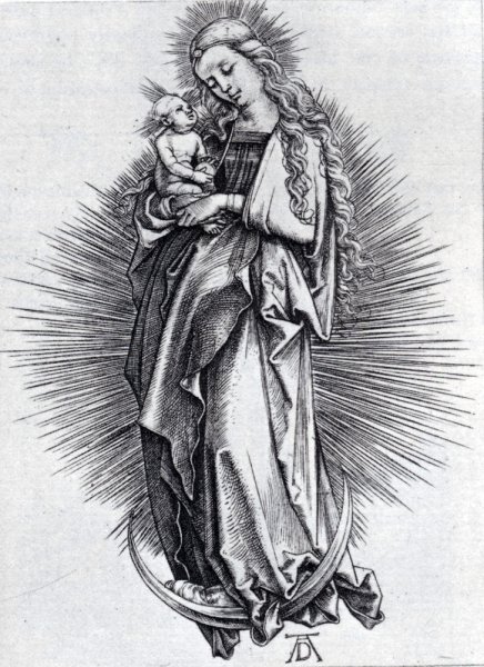 Main Product Photo of The Virgin on the Crescent Painting by Albrecht Duerer
