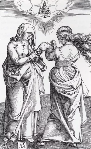 The virgin with the Infant Christ and St. Anne Oil painting by Albrecht Duerer