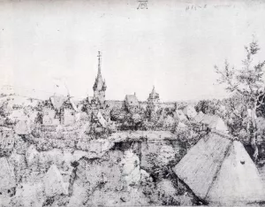 View of Heroldsberg painting by Albrecht Duerer