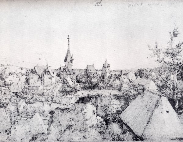 Main Product Photo of View of Heroldsberg Painting by Albrecht Duerer