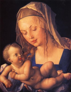 Virgin and Child with Half a Pear Oil painting by Albrecht Duerer