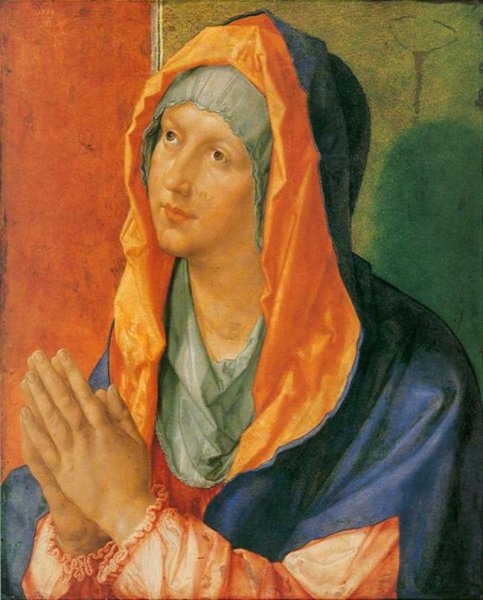 Virgin Mary in Prayer by Albrecht Duerer - Hand-Painted Oil Painting Reproduction