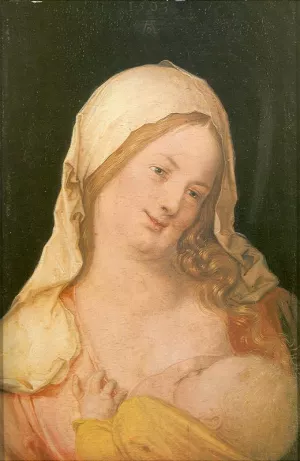 Virgin Suckling the Child by Albrecht Duerer Oil Painting