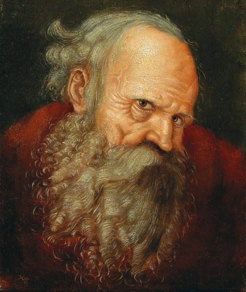 A Bearded Saint  by Albrecht Durer (Follower) - Hand-Painted Oil Painting Reproduction