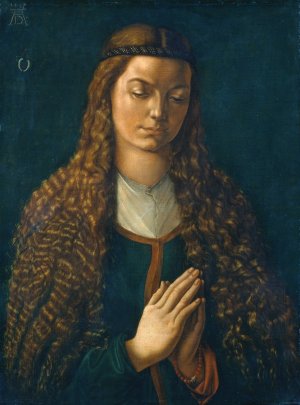 Portrait of a Young Woman with Her Hair Down by Albrecht Durer Oil Painting