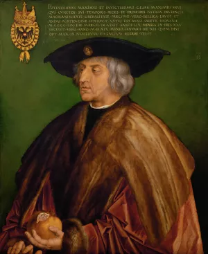 Portrait Of Maximilian I by Albrecht Durer Oil Painting