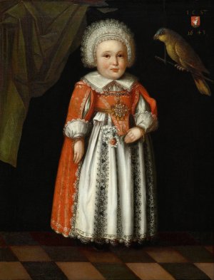 Johanna Katharina Steiger, Aged 2 by Albrecht Kauw Oil Painting