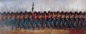 Defile de la gendarmerie de la Seine, en 1857 by Alcide-Joseph Lorentz Oil Painting
