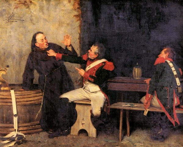 Found Out by Alcide Segoni - Hand-Painted Oil Painting Reproduction