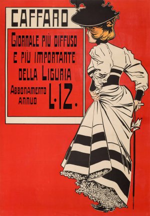 Caffaro, Giornale Piu'Diffuso E Importante Della Liguria Oil painting by Aleardo Villa