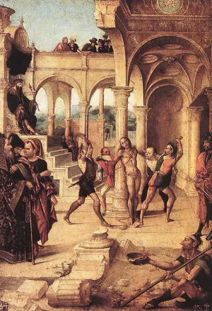 The Scourging of Christ by Alejo Fernandez - Oil Painting Reproduction