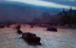 Evening on the Seine by Aleksander Gierymski Oil Painting