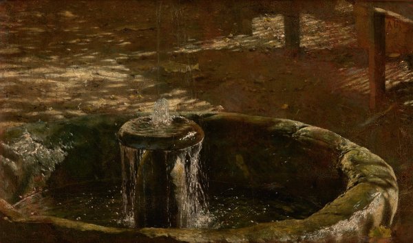 Fountain  by Aleksander Gierymski - Hand-Painted Oil Painting Reproduction