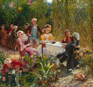 In the summer house by Aleksander Gierymski Oil Painting