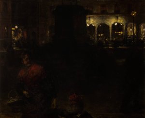 Motif from the Wittelsbachs'Square in Munich by Aleksander Gierymski Oil Painting