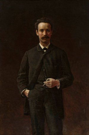 Portrait of Artur Gruszecki by Aleksander Gierymski Oil Painting