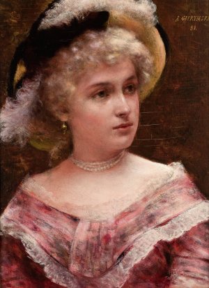 Rococo Lady by Aleksander Gierymski Oil Painting