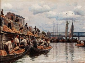 Sand workers by Aleksander Gierymski Oil Painting