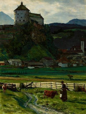 View of the Kufstein Fortress vicinity by Aleksander Gierymski Oil Painting
