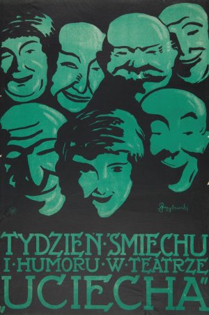 Tydzien Smiechu i humoru w Teatrze 'Uciecha' by Aleksander Grzybowski Oil Painting