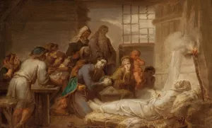 Death in Exile Oil painting by Aleksander Kotsis