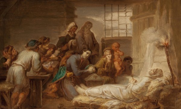 Death in Exile  by Aleksander Kotsis - Hand-Painted Oil Painting Reproduction