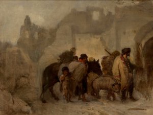 Gypsies by Aleksander Kotsis Oil Painting