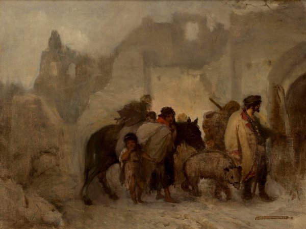 Gypsies  by Aleksander Kotsis - Hand-Painted Oil Painting Reproduction