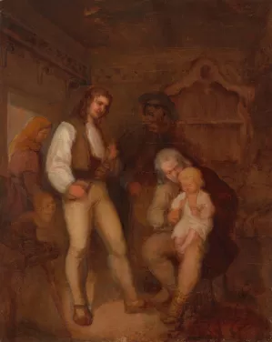 Highlander's Family Oil painting by Aleksander Kotsis