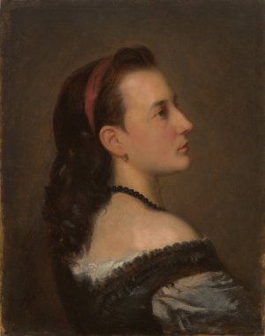 Portrait of a Young Lady by Aleksander Kotsis Oil Painting